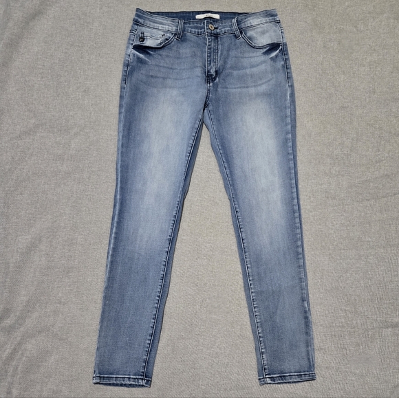 KanCan Jeans Light Blue Stretchy Skinny Jeans Distressed Faded Size W 13 / 30 - Picture 2 of 15